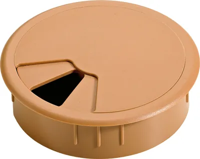 Produktbild von Kabeldurchführung Kunststoff Buche Optik Buche Optik Einlass-Ø 60 mm