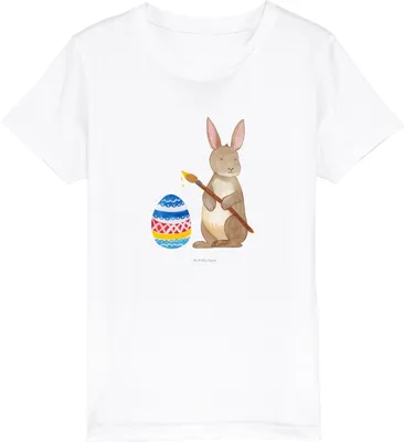 Produktbild von Mr. & Mrs. Panda Kleinkinder T-Shirt Hase Eier Malen 12-14 Jahre (152/164) - Weiß - Geschenk, Ostern, Kleinkind, Kaninchen, Ostergrüße, Frohe, Osterhase, Kindershirt