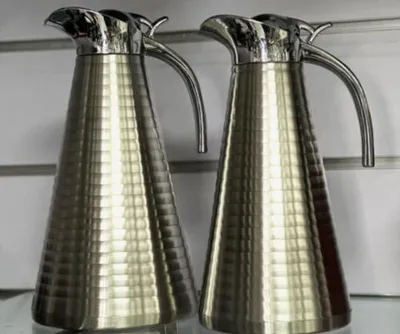 Produktbild von Thermoskanne - 2 Stück - Edelstahl-1,5 und 2 Liter - Thermoskanne - Silber