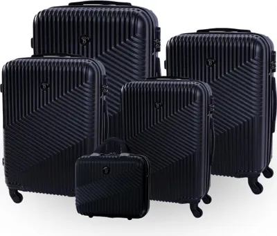 Obrázok produktu pre Cestovný kufor BERTOO Milano - čierny set 5v1