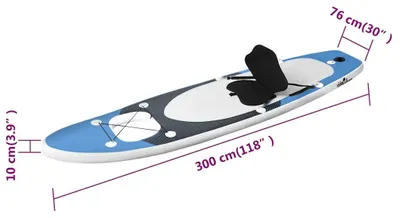 Obrázok produktu pre sada SUP dosiek vidaXL Nafukovacia modrá 300x76x10 cm