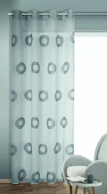 Produktbild von Ösenschal "Kreise/Makadi" - Farbe: Grau Größe (HxB): 245x135cm