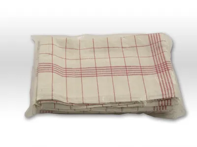 Produktbild von Axis Line Geschirrtücher halbleinen 50cm x 70cm rot kariert 10er Pack