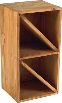 Produktbild von MiaMöbel Weinregal Mexico Möbel 34x66x29 cm Landhausstil Massivholz Pinie Honig