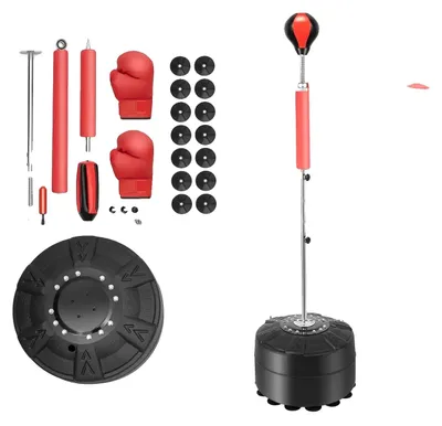 Immagine prodotto di Sacco da boxe per velocità, altezza regolabile, braccio orientabile a 360°, rosso