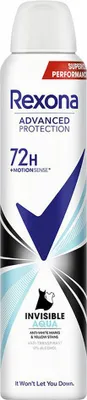 Imagen del producto de Desodorante Rexona Invis Aqua Spray, 200 ml, 72 horas de protección