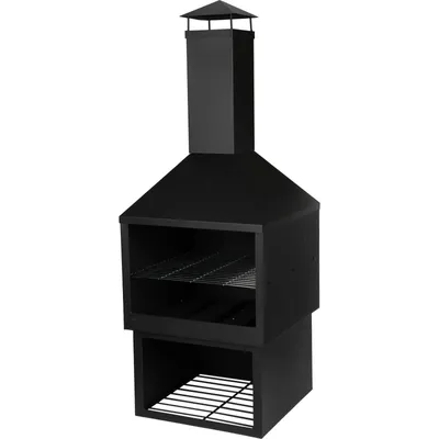 Obrázok produktu pre Ambiance Atmosphere krb so žiaruvzdornou oceľou 44 x 44 x 118 cm čierny