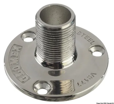 Zdjęcie produktu dla Podstawa okrągła do anten AISI316 106 mm 29,9 Osculati 29.917.41
