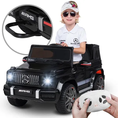 Produktbild von Actionbikes Motors Mercedes AMG G63 | Kinder Elektro Auto - Kinderauto - Kinderfahrzeug - Fernbedienung - Startsound - 3-6 km/h - ab 3 Jahre (Schwarz)
