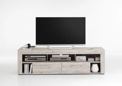 Produktbild von FMD furniture 271-002 TV/HiFi Lowboard in Ausführung Sandeiche Nachbildung, Maße ca. 180 x 53 x 41,5 cm (BxHxT)