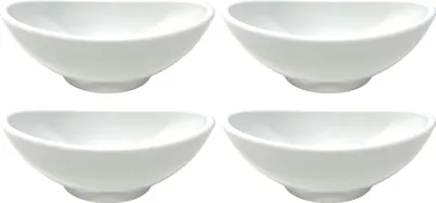 Produktbild von 4x Dipschalen Melamin Set Weiß 758 Snackschale Servierschale Klein Mini Saucenschälchen Soja