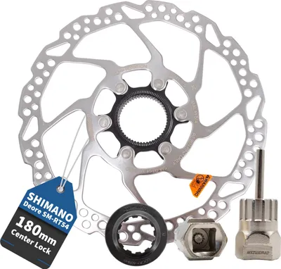 Produktbild von Shimano Bremsscheibe Deore SM-RT54 180mm mit Werkstatttool