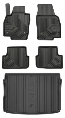 Produktbild von Gummimatten + Kofferraumwanne für SEAT Arona 2017- (SUV/Crossover, oberer Ladeboden) – Schwarz, passgenau – Wielganizator