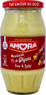 Zdjęcie produktu dla Amora Dijon Mustard Fine et Forte - Mocna i pikantna musztarda Dijon 430g