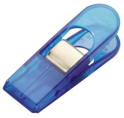 Produktbild von Briefklemmer Maxi Peg 26x80mm VE=2 Stück kristallblau