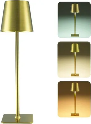 Productafbeelding van Draadloze led-tafellamp met 3 kleurtemperaturen en dimfunctie - Oplaadbaar bedlampje voor slaapkamer, woonkamer, camping en buiten