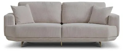 Produktbild von Modernes 3-Sitzer Sofa Beige Elegante Couch in Cord-Optik