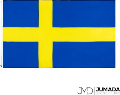 Produktbild von Jumadas schwedische Flagge – Flagge von Schweden – Flagge Schweden – Flaggen – Polyester – 150 x 90 cm