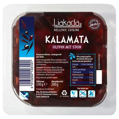 Obrázek produktu pro Liakada Kalamata Oliven ATG 200g