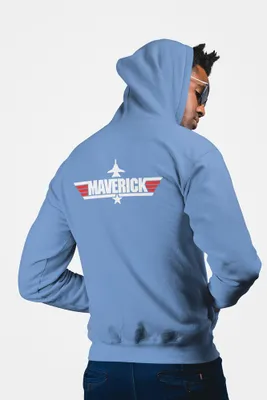 Produktbild von D&B Unisex Hoodie ZIPMO00108 Maverick Hellblau-Größe 3XL
