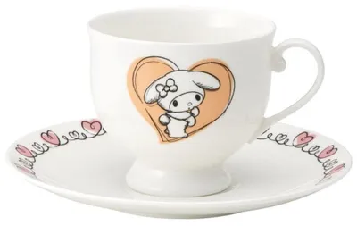 Zdjęcie produktu dla Zestaw filiżanki i talerzyka Sanrio Bone China My Melody