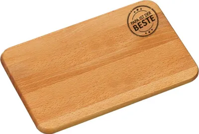 Produktbild von KESPER 85015 Schneidebrettchen aus Buche - Papa ist der Beste, 23 x 15 x 1 cm / Frühstücksbrettchen