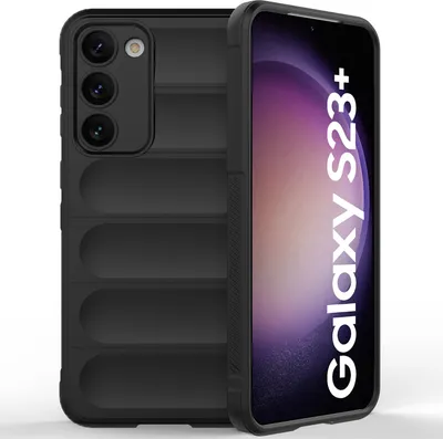 Produktbild von Samsung S23+ Hülle, Weich TPU Silikon Stossfest Anti-rutsch Schutzhülle für Samsung Galaxy S23+ Schwarz
