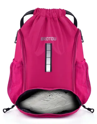 Produktbild von Sporttasche mit Kordelzug, wasserdichte Sporttasche mit Schuhfach, für Herren, Damen und Kinder