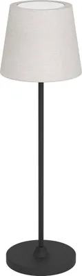 Produktbild von EGLO LED Akku Tischleuchte Leonero, Tischlampe kabellos, schwarz-beige Nachttischlampe, touch dimmbar, USB aufladbar, warmweiß-neutralweiß
