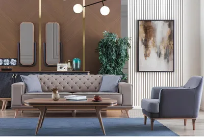 Immagine prodotto di Set soggiorno moderno 4pcs. 4 posti poltrona tavolino mobili nuovo