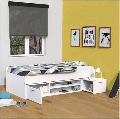 Produktbild von STAURAUMBETT TESS / 90x200 - Weiß