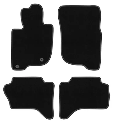 Produktbild von Velours-Fußmatten für Mitsubishi L200 V 2019- (Pickup) – 4-tlg, Schwarz, passgenau – Wielganizator BASIC