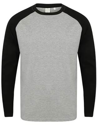 Immagine prodotto di SF Men SF271 | T da baseball a maniche lunghe / Taglio lungo da uomo - Colore: Heather Grey/Black - Taglia: S