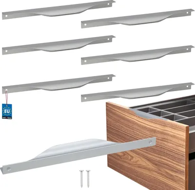 Imagen del producto de KOTARBAU® Juego de 6 tiradores para muebles y armarios, 256/276 mm, ZnAl, tiradores de cocina, tiradores de cocina, tiradores de cocina, tiradores de cocina, tiradores para armarios de cocina
