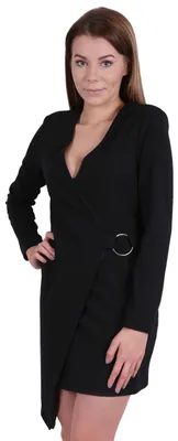 Produktbild von John Zack Schwarzes asymmetrisches Kleid mit Kreis S