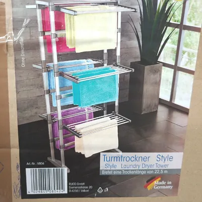 Produktbild von Ruco Wäscheständer Haushalt Wäschetrockner Silber 59 x 64 x 129 cm platzsparend