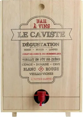 Image de Distributeur de vin en bois - 5 Litres - Modèles aléatoires