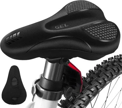 Produktbild von Famanu Fahrradsattelbezug mit Polsterung - Komfortable Fahrradzubehör - Gel-Sattelbezug für Fahrräder - Für Männer und Frauen