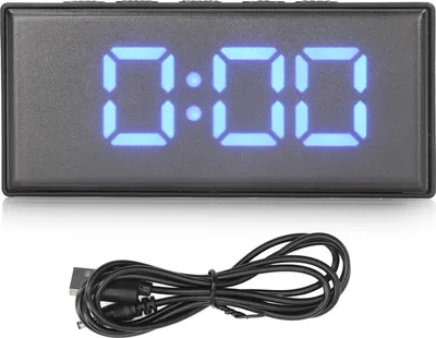 Zdjęcie produktu dla Zegar cyfrowy, energooszczędne podświetlenie, wyświetlacz lustrzany LED, alarm elektroniczny do akademika, domu, sypialni, niebieski