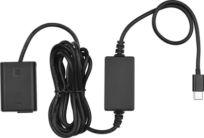 Zdjęcie produktu dla Andoer DC-Koppler-Dummy-Akku i USB-C-Typ-C-AC do aparatów NP-FW50 dla Sony Alpha A6500 A6400 A6300 A7 A7II A7RII A7SII A7S A7S2 A7R A7R2 A55 A5100 RX10