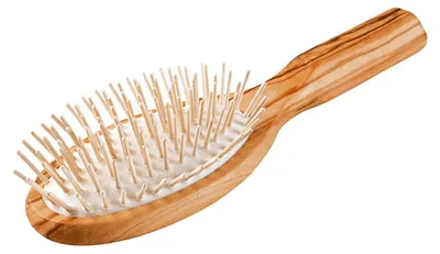 Immagine prodotto di Spazzola ovale in legno di ulivo, grande.