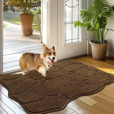 Produktbild von Fu?matte Innen Weicher 50 x 80 cm, rutschfeste Waschbar Tš¹rmatte, Schmutzfangmatte Sauberlaufmatte,Eingangstš¹rmatte,Fussmatte fš¹r Hund, Eingang, Haustš¹r,Flur
