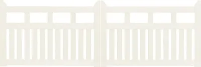 Produktbild von Doppeltor Konsta Elda ohne Schloßfräsung 300 x 100 cm cremeweiß