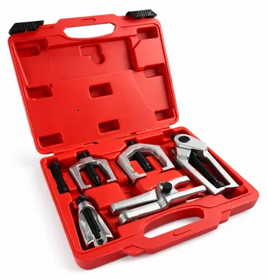 Immagine prodotto di Set estrattore giunti sferici bracci di controllo per impieghi gravosi, fuso a snodo, kit attrezzi per la rimozione delle estremità del tirante, Gebo Tools