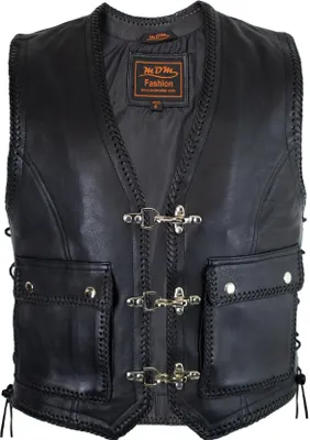 Produktbild von Herren Lederweste, Bikerweste, Kutte, Clubweste, Chopper, Lederkutte, Rockerwest(4XL)