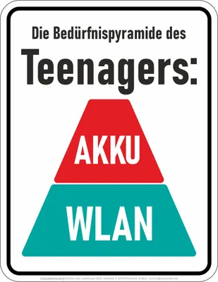 Produktbild von Bedrucktes Blechschild - Teenager WLAN