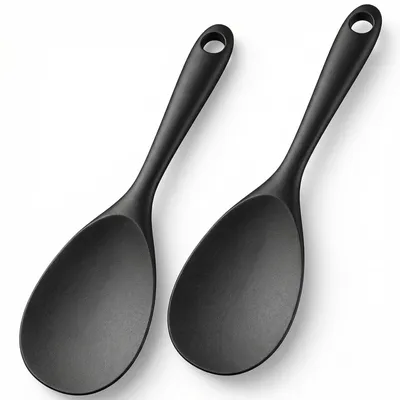 2 Silikon-Reislöffel, antihaftbeschichtet, hitzebeständig, 22,7 cm