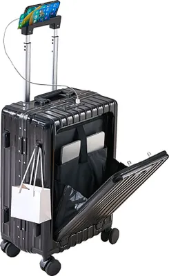Produktbild von 360Home Multifunktionaler Koffer mit Zahlenschloss Handgepäck 20zoll Schwarz