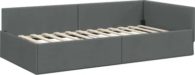 Immagine prodotto di Struttura letto angolare vidaXL, grigio scuro, 100 x 203 cm, tessuto