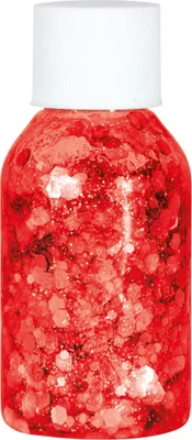 Immagine prodotto di Halloween Party Glitter Gel Black Sparkle Make-Up Birthday Event Shine Creative Face Decoration Glamour Look Colourful Transformation Fantasy Cosmetic Night, Colore: Red